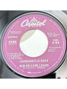 Lousiana's Le Roux New Orleans Ladies / Love Abductor 45 Vinyl 70s Soft Rock